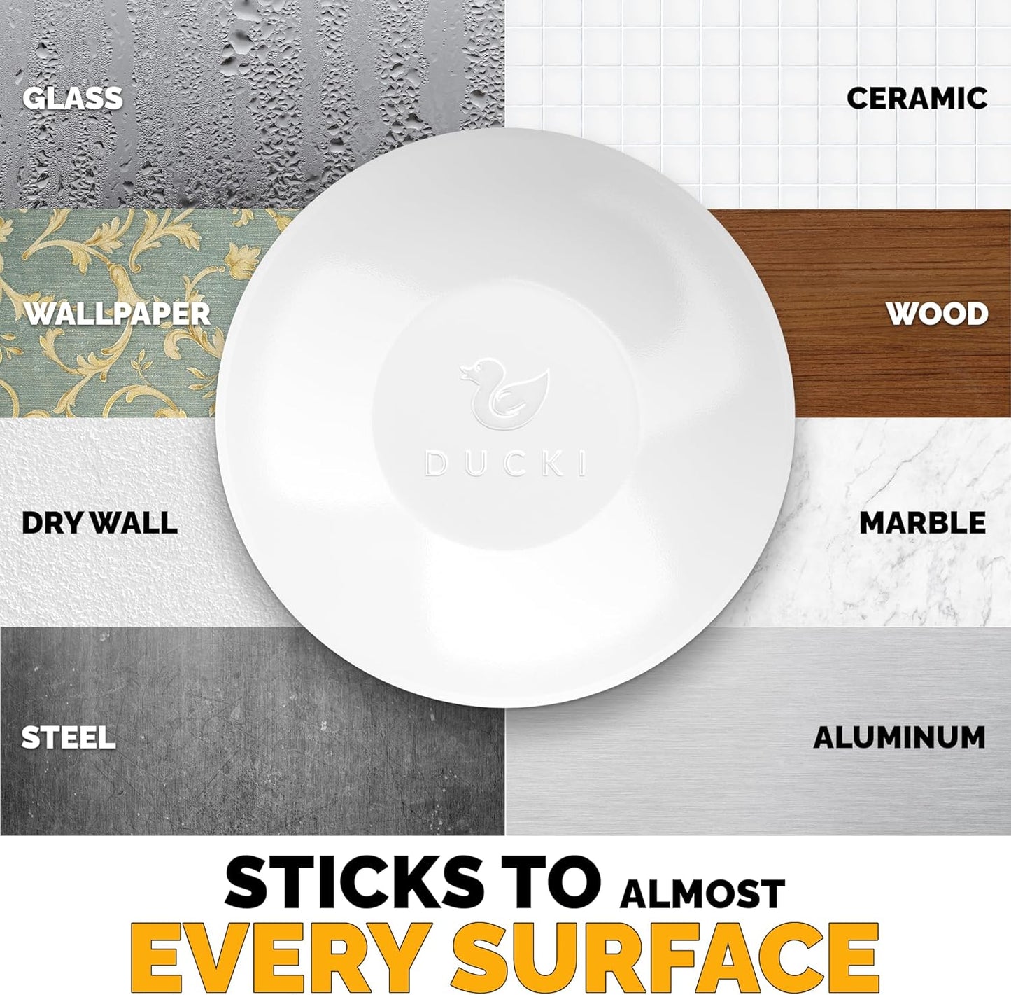 Ducki Wall Protectors -4 Pack White- Self Adhesive, Reusable Solution for Stopping Wall Damage & Noise from Doors, Refrigerators & More in Your Home or Office - Durable, Shock Absorbent & Discreet