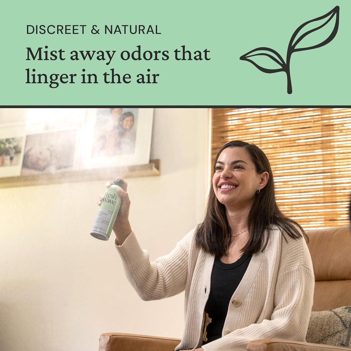 Fresh Wave Odor Eliminator Spray & Air Freshener, 8 oz. | Pack of 2 | Non-Aerosol, Fine Mist | Odor Absorbers | Safer Odor Relief | Natural Plant-Based Odor Eliminator | For Furniture, Fabrics & Trash