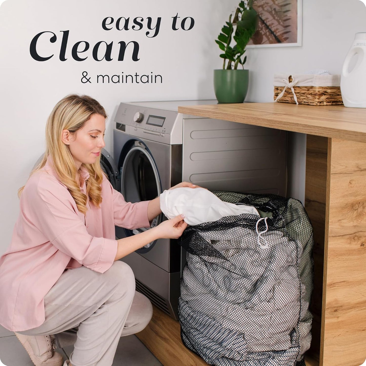 Handy Laundry Mesh XL Laundry Bags - Pack of 2 - Large 24" x 36" - Durable, Machine Washable with Secure Drawstring Closure - Perfect for College Dorms, Laundromats, Apartments (Black)