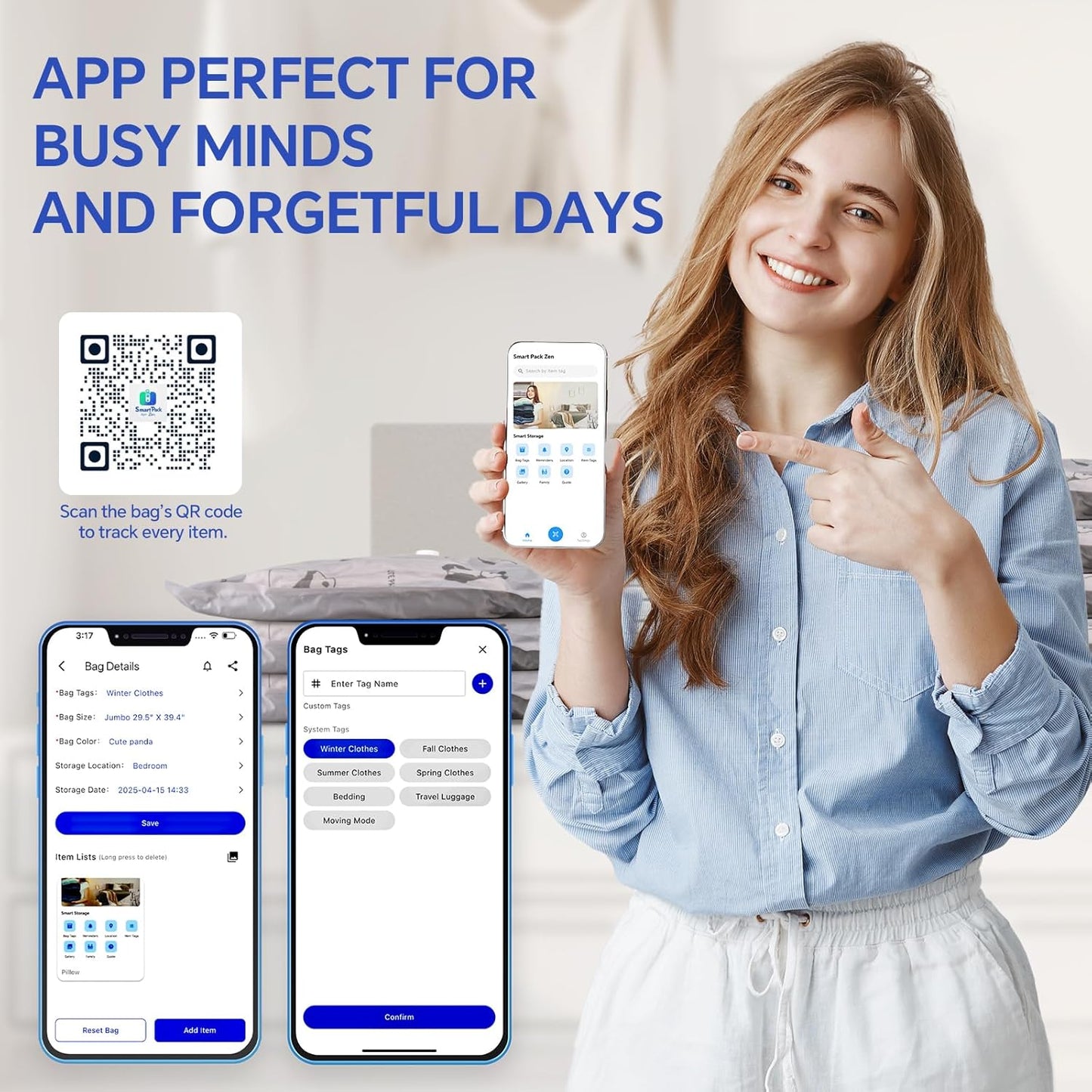 8 Pack Tear-Proof Jumbo Vacuum Storage Bags with Pump, Oxford Fabric Reusable Space Saver Extra Large Vacuum Seal Bags for Clothing, Bedding, Travel Luggage, Blankets and Comforters