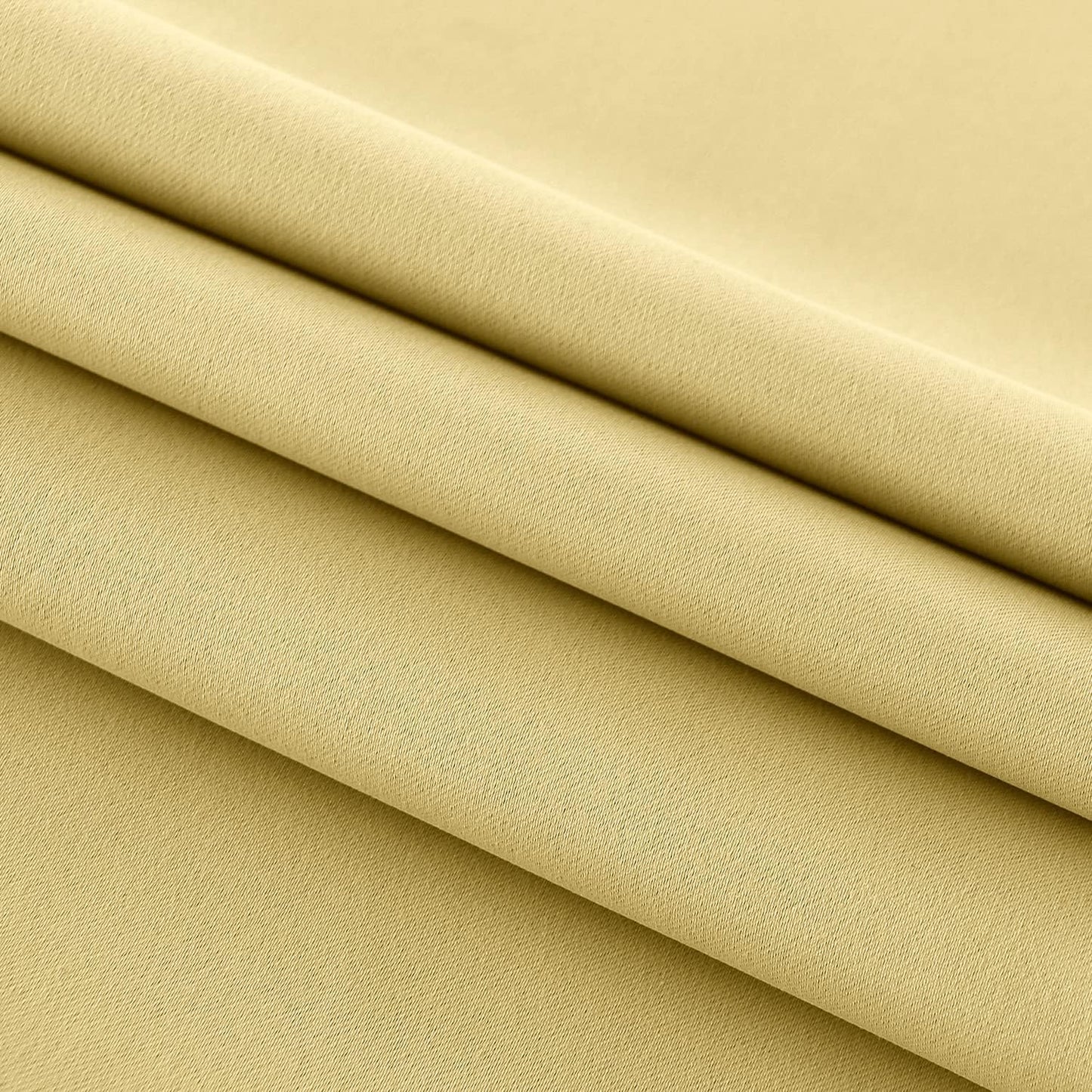 DWCN French Door Curtains – Rod Pocket Thermal Blackout Curtain for Doors with Glass Window, Kitchen and Patio Doors for Privacy, 25 X 40 Inches Long, 1 Curtain Panel with Tieback, Light Yellow