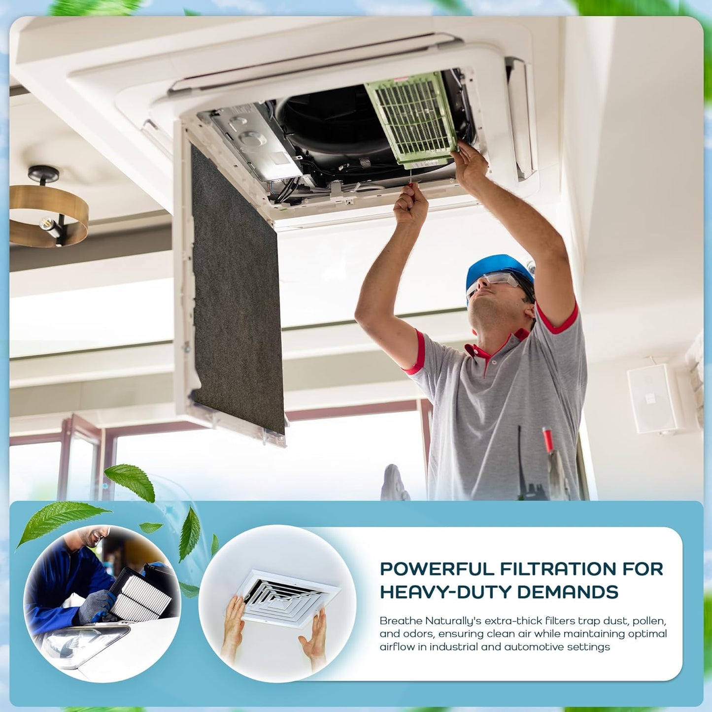 Breathe Naturally "R" Replacement Filters Compatible with Honeywell Air Purifier HPA300 or or HRF-R3 Series - Activated Carbon Prefilter - 14"x17.2"x0.2" (3 HEPA Filters + 4 Carbon Prefilters)