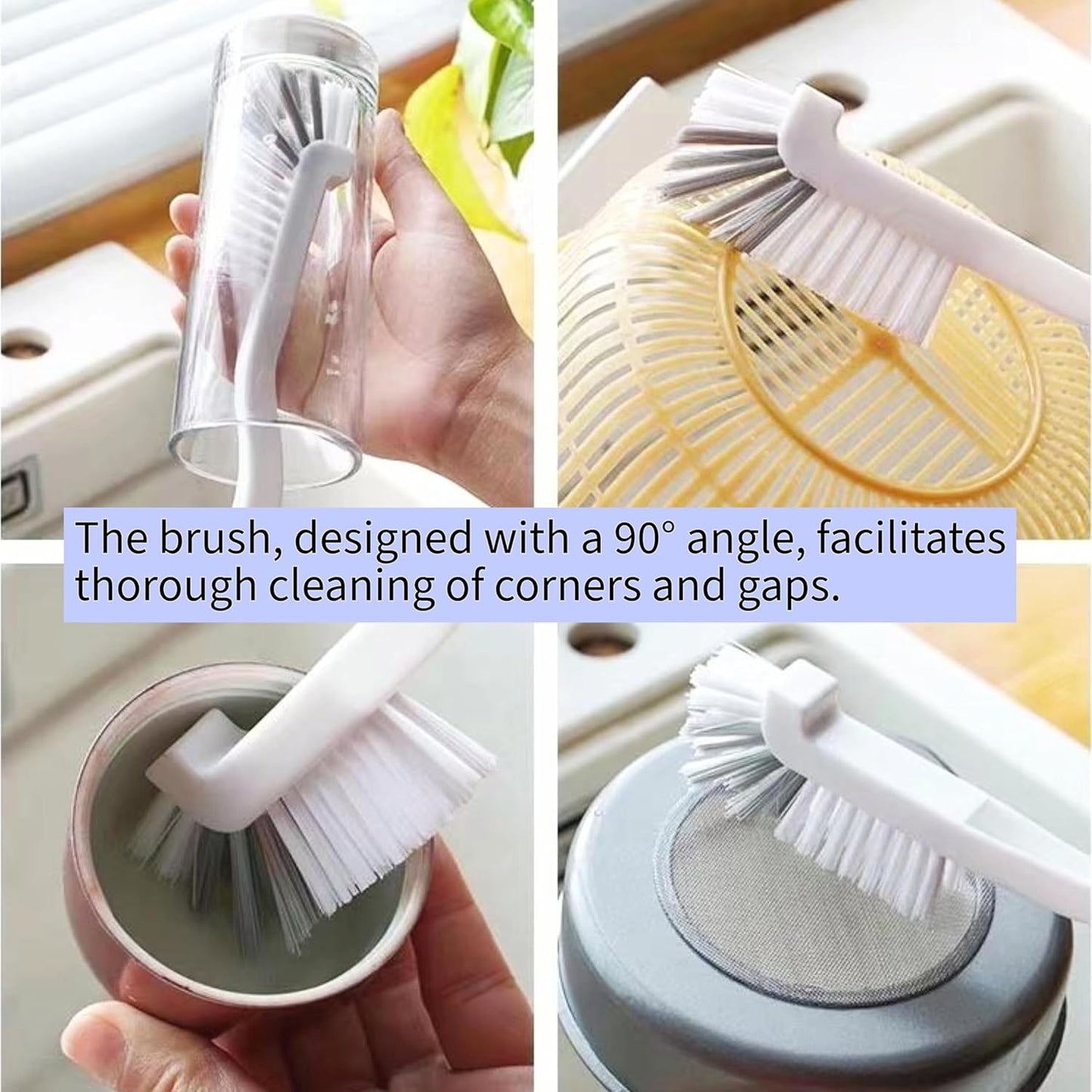 Elkanah Cleaning Brushes for Household use Small Cleaning Brushes for Small Spaces Sink Bathroom Deep Cleaning Supplies Set of 10