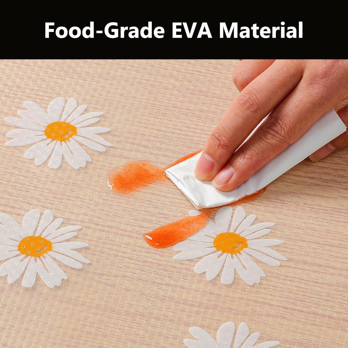 INNOLITES Shelf Liners for Kitchen Cabinets, Non Adhesive Drawer Cabinet Liner, Waterproof Oil-Proof Non-Slip Shelf Liner for Kitchen Pantry Refrigerator 17.7" x 197"