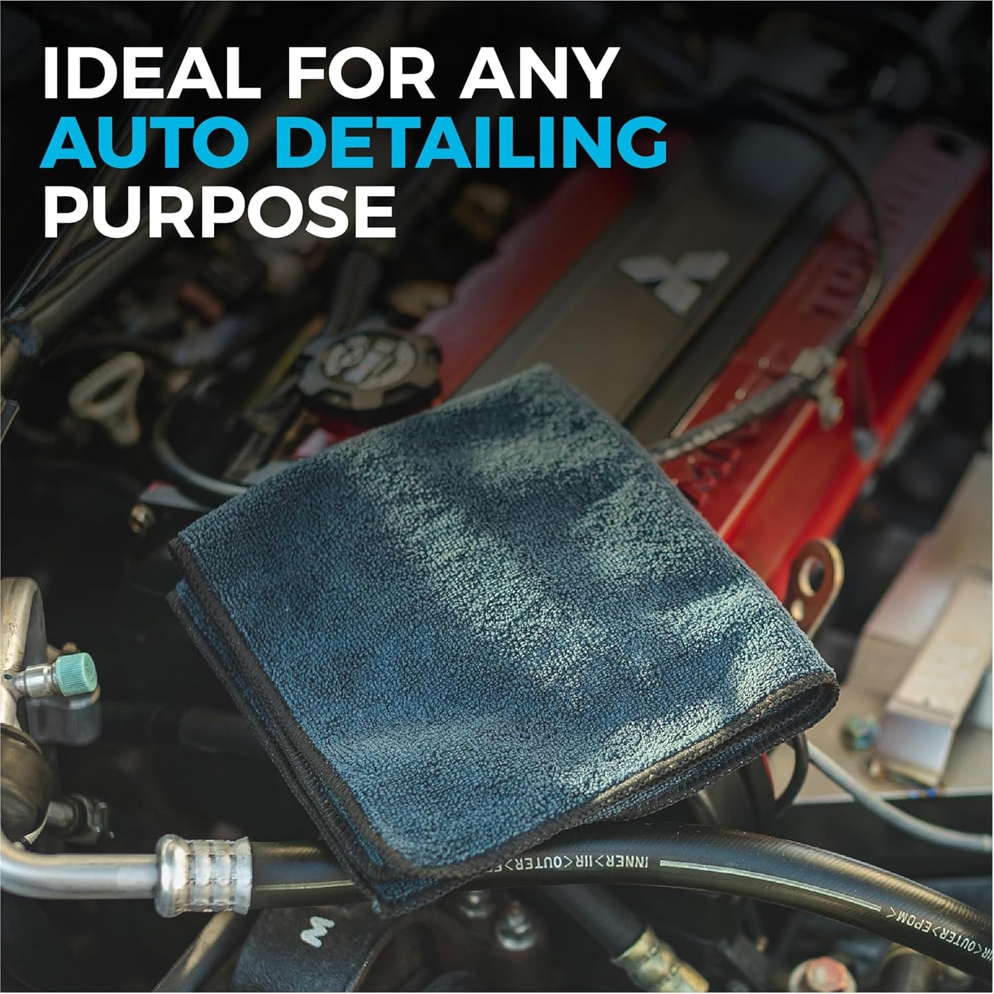 The Rag Company - All-Purpose Microfiber Terry Cleaning Towels - Commercial Grade, Highly Absorbent, Lint-Free, Streak-Free, Kitchens, Bathrooms, Offices, 300gsm, 14in x 14in, White (12-Pack)