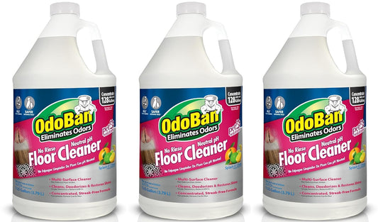 OdoBan Pet Solutions No Rinse Neutral pH Floor Cleaner Concentrate, Made in the USA, Splash O' Citrus Scent, 3 Gallons