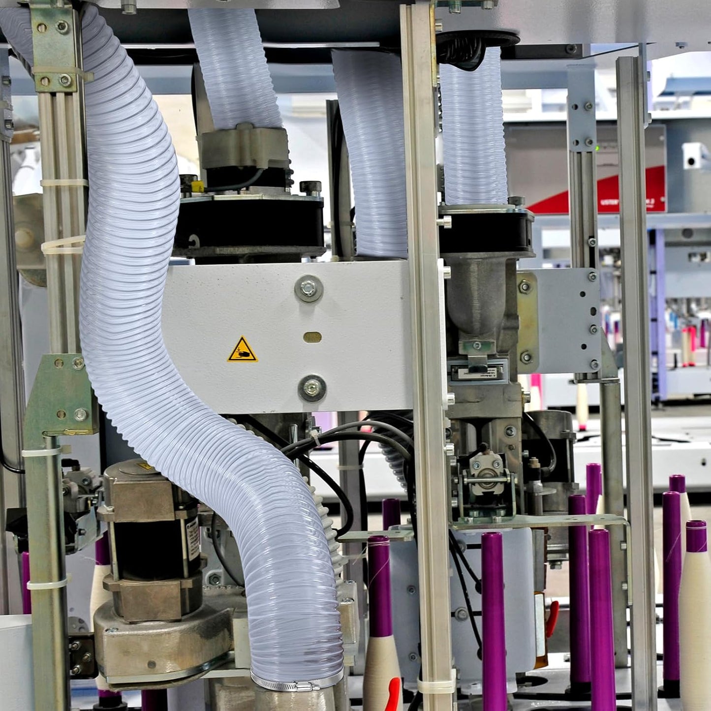 6 Inches 30 ft PVC Dust Collection Hose with Stainless Steel Clamps Set Flexible Clear Vacuum Puncture Resistant Fume Hose for Vacuums Cleaner Fume Dust Collection System (White)