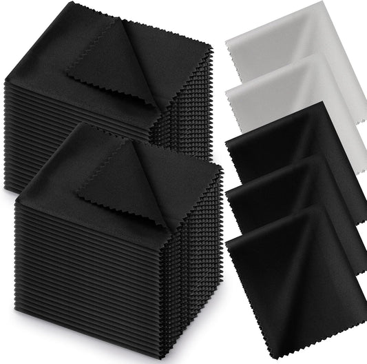 50Pcs Microfiber Cleaning Cloths, Eye Glass Clean Cloth, Eyeglass Phone Lens Wipes, Washable