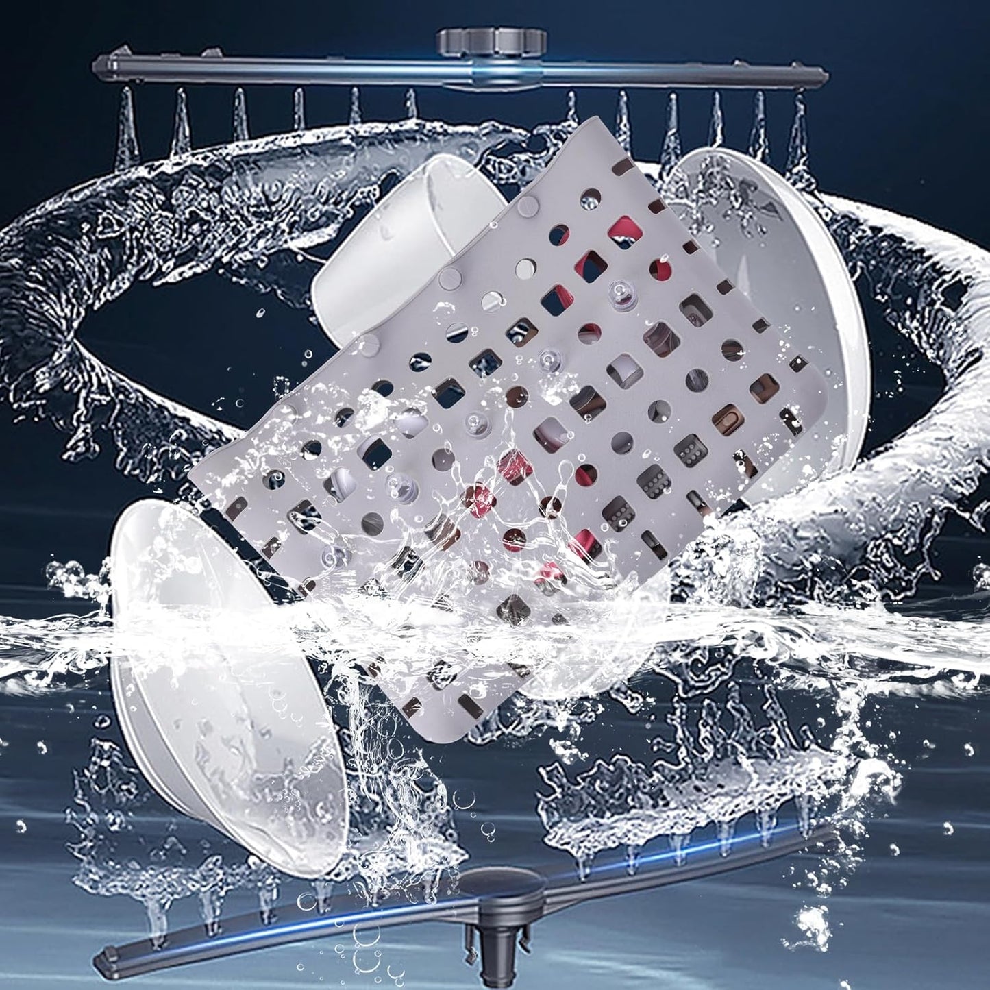 Baby Bottle Drying Rack:Space Saving Standing Drying Rack for Baby Bottles and Pump Part Cleaning,be Equipped with Bottle Brush（Pink Lotus Root）