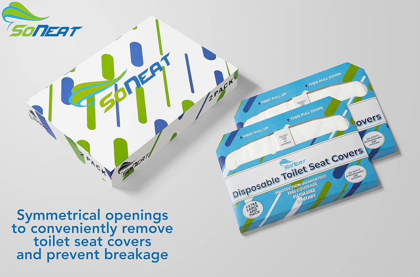 Disposable Toilet Seat Covers XL Half Fold Flushable – 200 Sheets (2 Pack) for Public Facilities, Office, School, Hotel & Business Use – Premium toilet seat cover For Commercial Wall Dispenser