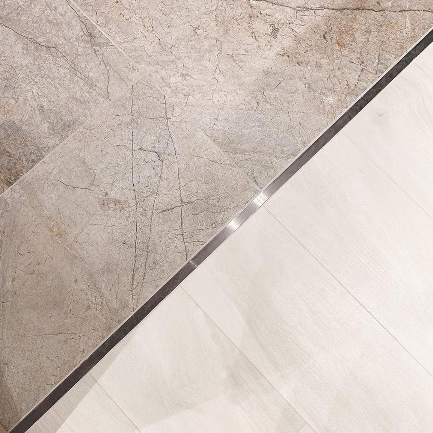 3Pcs Aluminum T Molding Trim & Floor Transition Strips, Flat Divider Strip for Door Threshold and Joining Flooring Gaps of Laminate Planks Tile (2.9Ft x 0.8In, Matte Black)