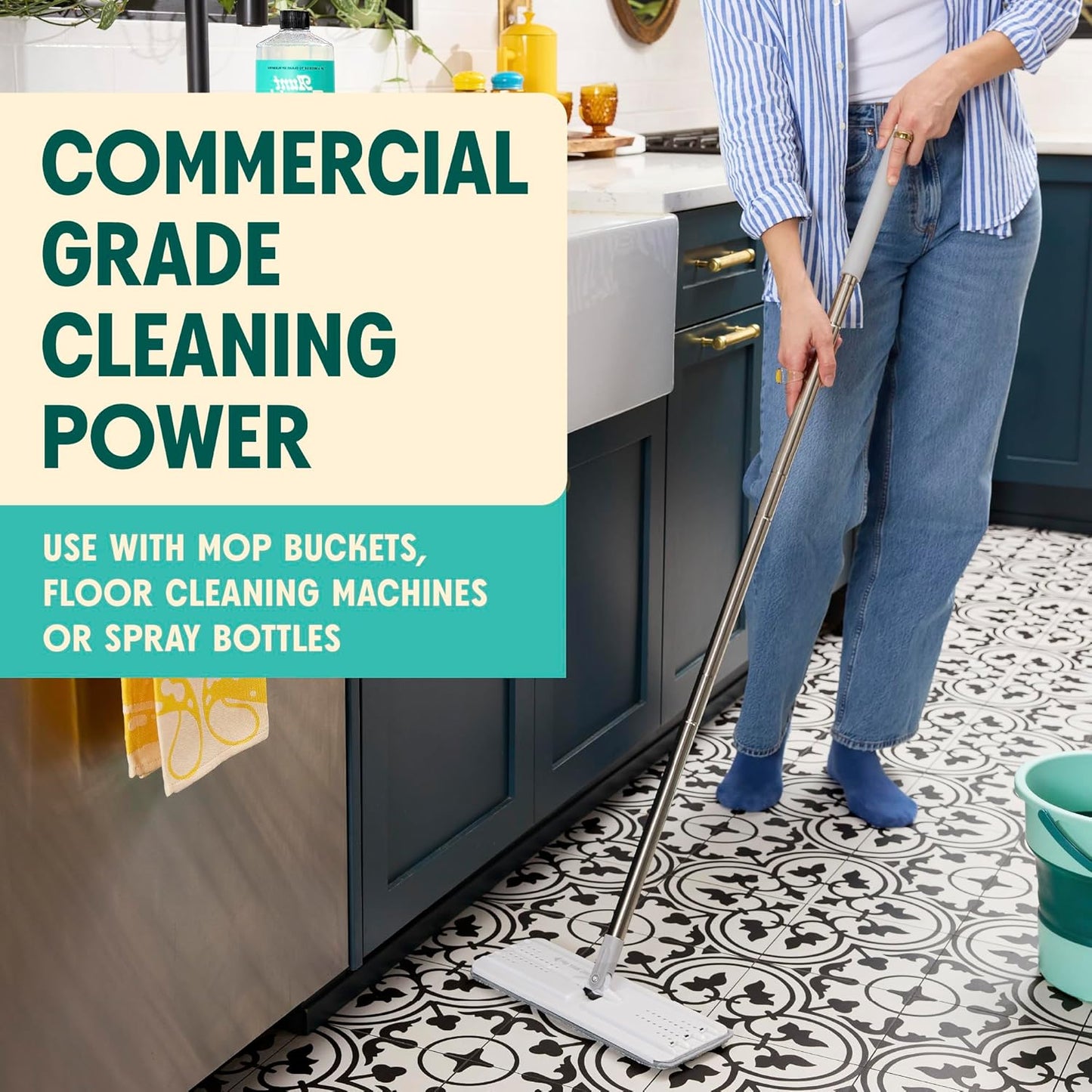 Aunt Fannie's Ultra Concentrated Floor Cleaner Vinegar Wash, Multi-Surface Solution Mopping, Makes 16 Gallons, Lavender Scent, 32 oz. (Pack of 6)