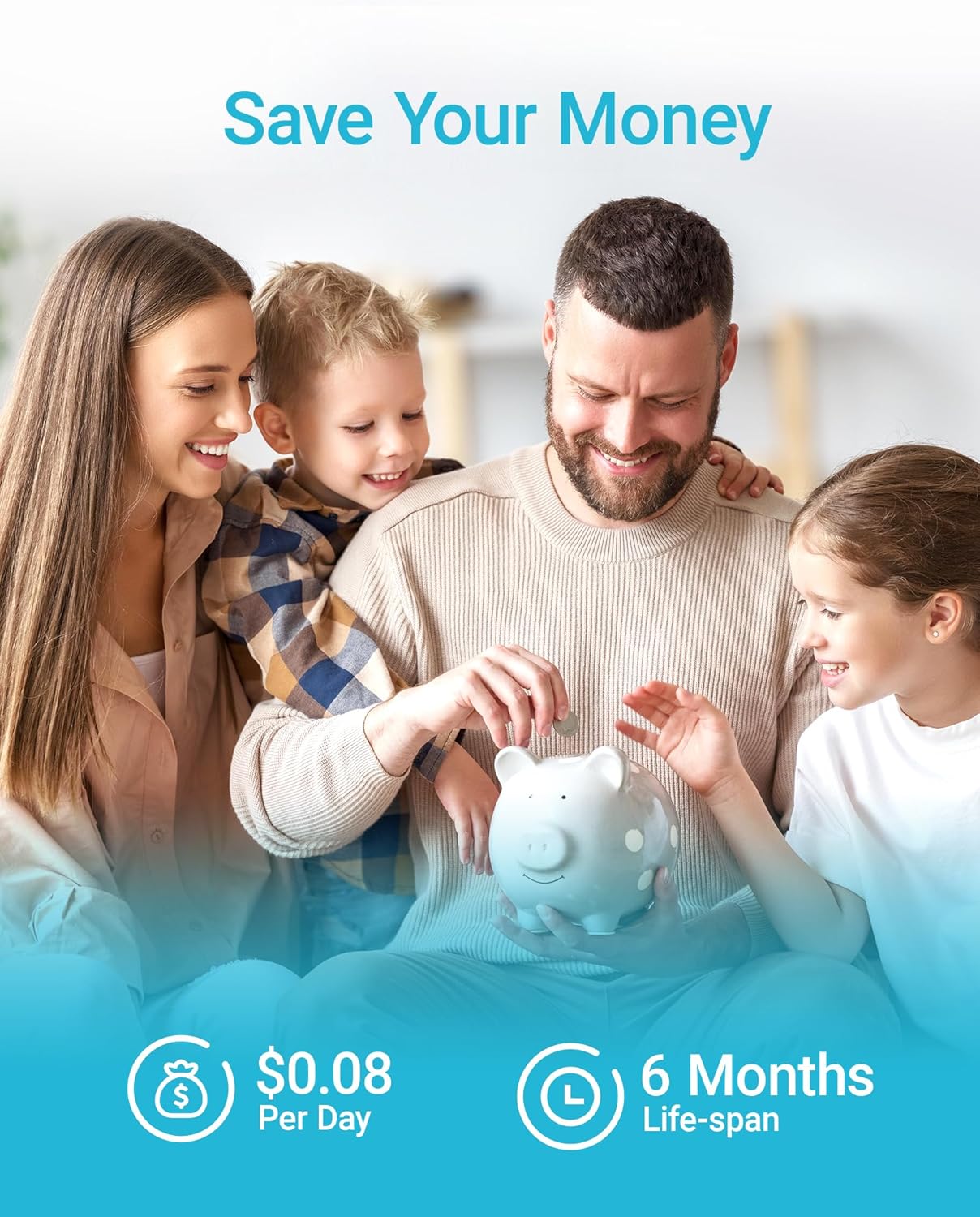 AQUA CREST XWF Replacement for GE® XWF, NSF Certified Refrigerator Water Filter, 1 Filter(Not XWFE®)