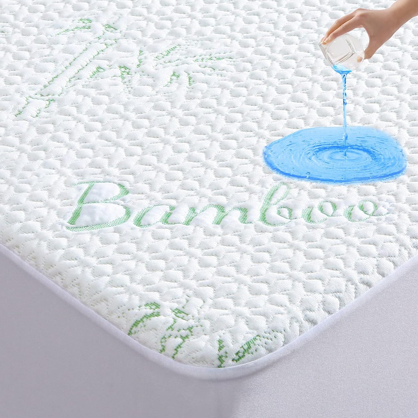 GOONIK Twin Size Mattress Protector, Breathable Bamboo Viscose Waterproof Twin Mattress Pad Cover with 6-16 inches Deep Pocket