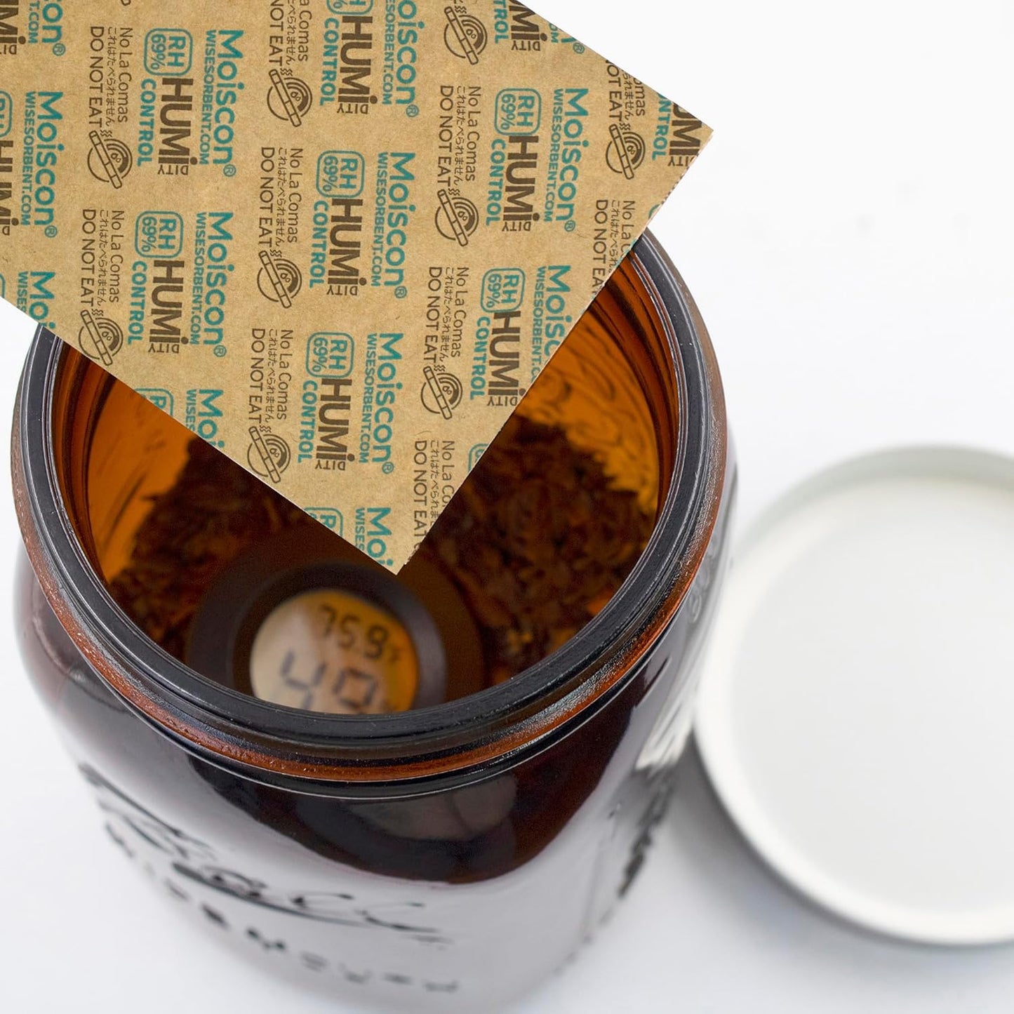 60 Gram 5 Pack 69% Two-Way Humidity Control Packs, Size 60 for Plastic Travel Case & Zip Lock Bags & Wood Containers, 69 Humidity Pack Humidifier Moisture Control Packets Individually Wrapped