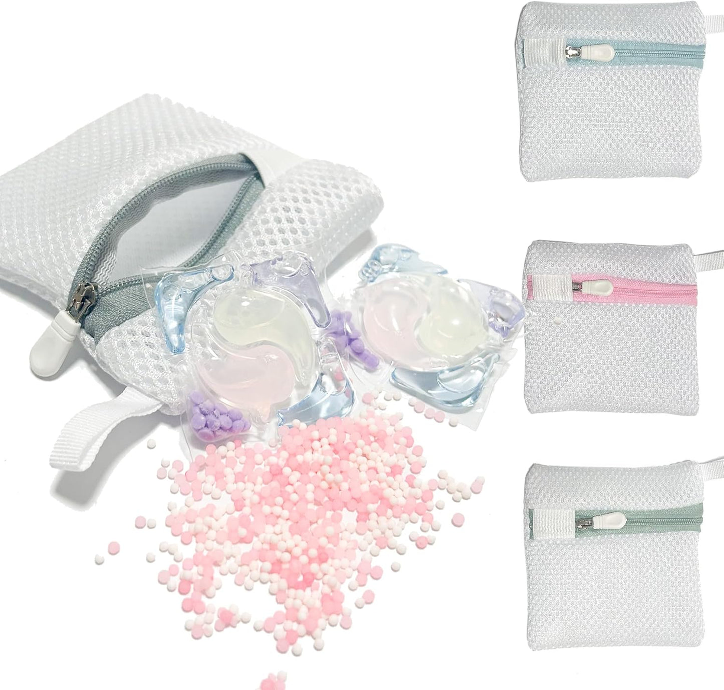4PCS Laundry Pod Anti-Sticking Bag Laundry Pods Dissolution Protection Bag Scent Beads Bags Durable Storage Bag for Pods Scented Beads