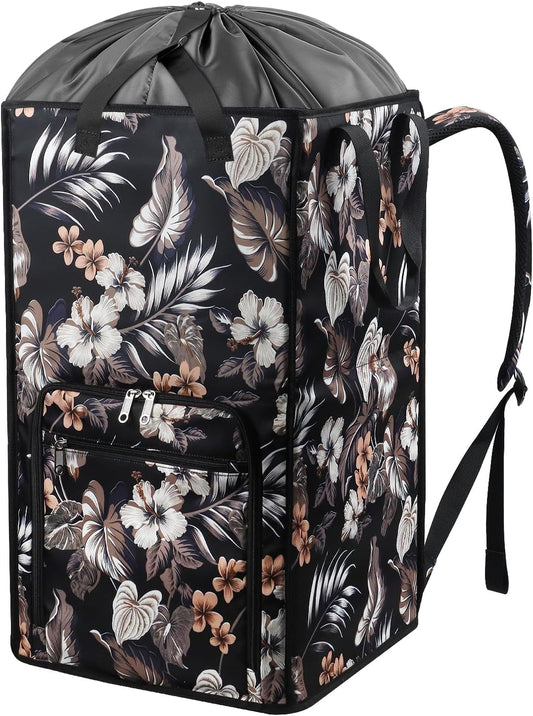 Bukere Laundry Backpack Bag for College Students Dorm Room Essentials, Extra Large Laundry Basket Hamper, Portable Freestanding Laundry Bag with Adjustable Shoulder Straps for Women Man Cruise