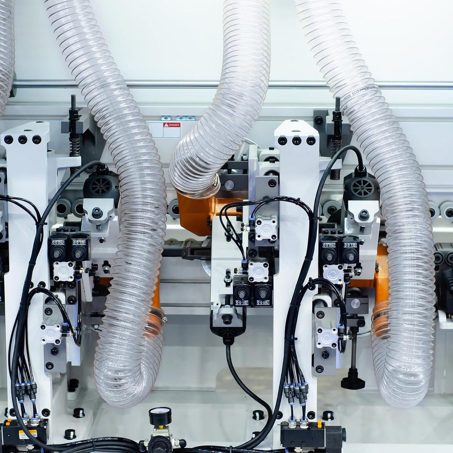 6 Inches 30 ft PVC Dust Collection Hose with Stainless Steel Clamps Set Flexible Clear Vacuum Puncture Resistant Fume Hose for Vacuums Cleaner Fume Dust Collection System (White)