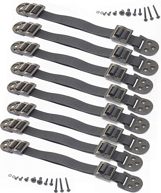 Boxiki kids Furniture Straps - Anti Tip Strap for Baby Proofing & Child Safety - 8 Pack of Adjustable Wall Straps and TV Straps - Fixings to Anchor Shelves & Cabinets(Black)