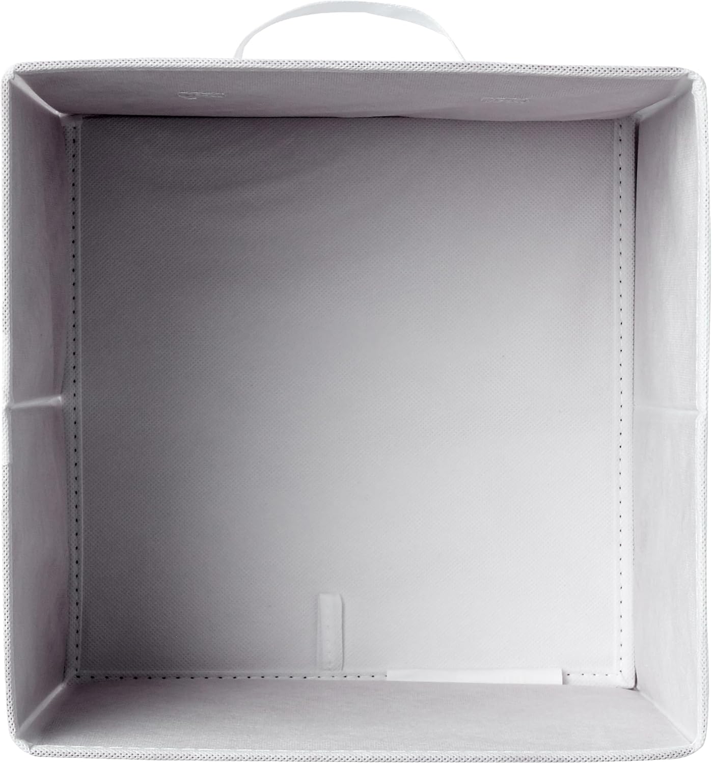 Amazon Basics Collapsible Fabric Storage Cubes Organizer with Handles, Sturdy, White, 10.5-x-10.5-x-11-inch, Pack of 6