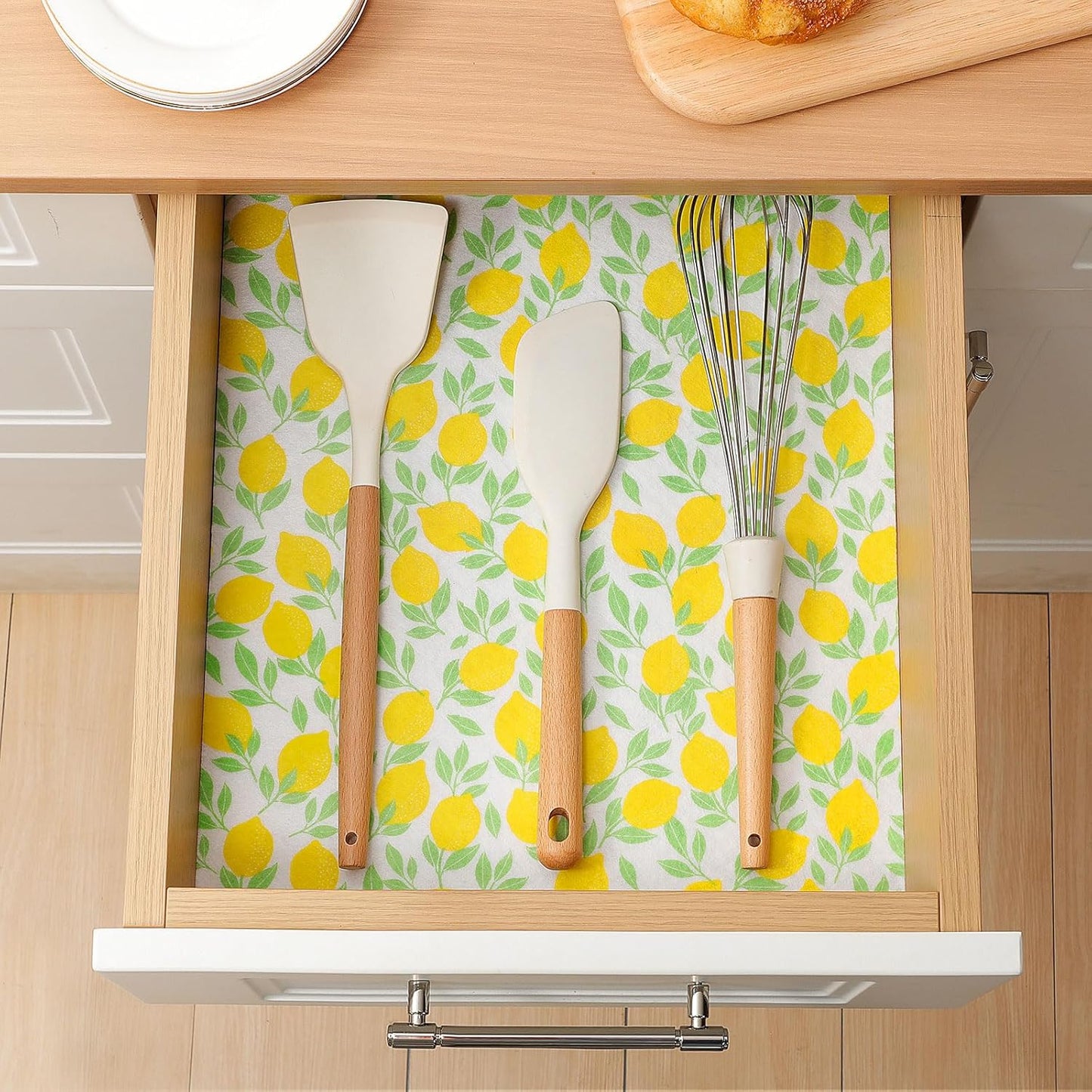 Cooyes 12 Pack Polyester Shelf Liners for Kitchen Cabinets, 12" × 24", Non-Slip Refrigerator Liners Machine Washable, Refrigerator Drawer Mats for Glass Shelves and Kitchen Cabinets