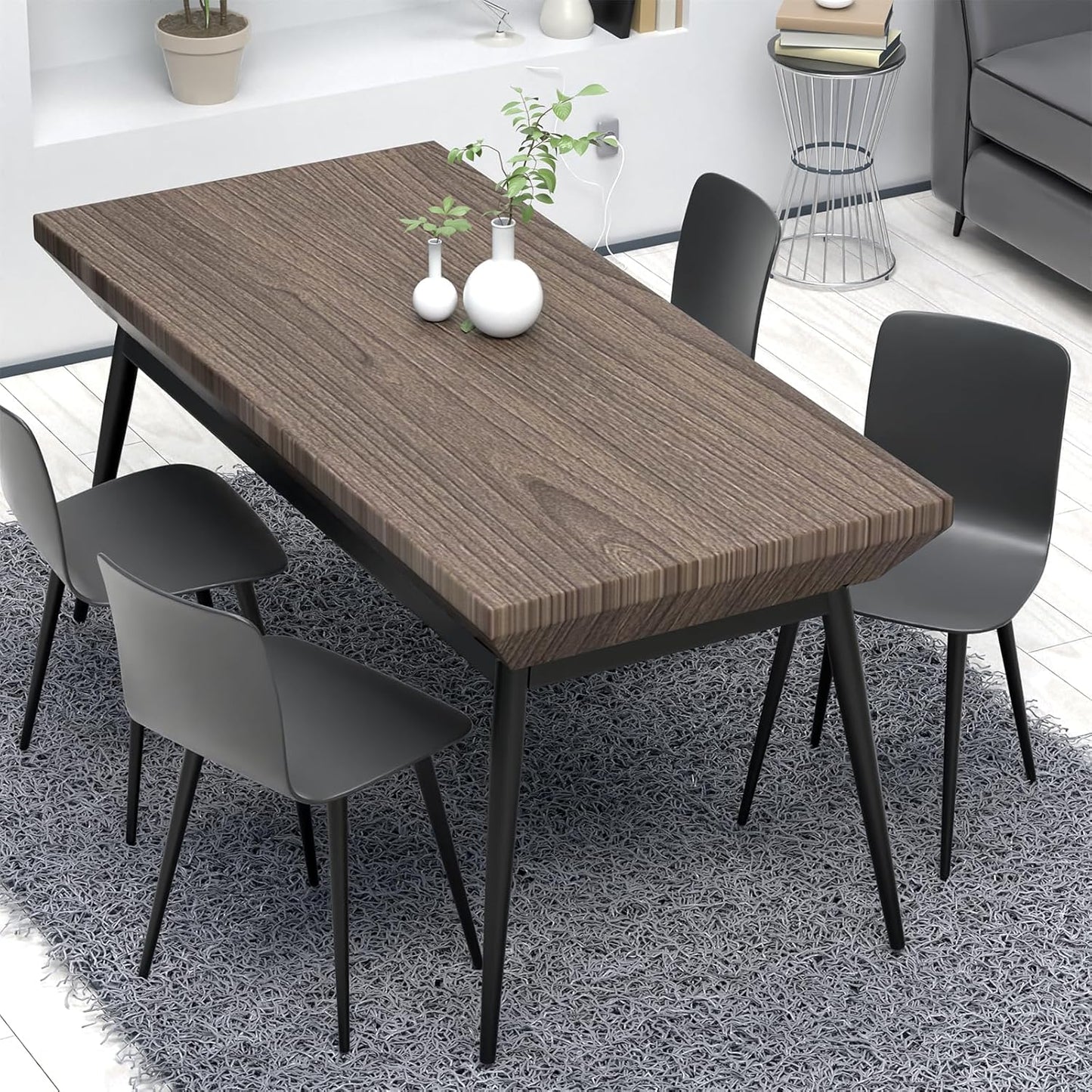 4PCS 12 Inch Matte Black Tapered Angled Legs for Furniture, Metal Mid Century Mordern Feet, Heavy Duty Slanted Stand Legs Kit for Couch, Coffee Table, Desk, Dresser, Sofa, Chair