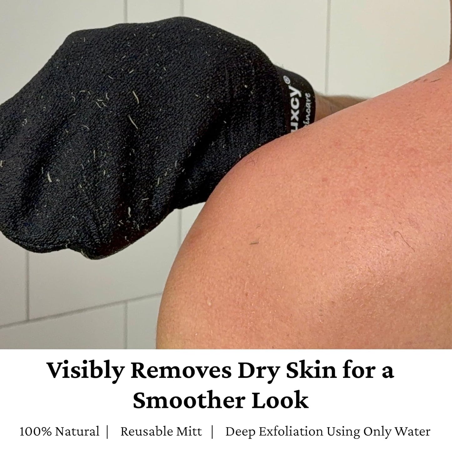 Premium Korean Exfoliating Mitt & Body Scrubber Glove, Viscose Fiber Dead Skin Remover for Smooth, Radiant Skin, Shower Skincare, Keratosis Pilaris Treatment & Self-Tan Prep (1 Pack)