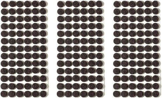 Furnigear Felt Pads Small 3/8" Felt Pads for Cabinet Doors Bumpers, Cabinet Cushion Dots Felt Cabinet Door Stops, Self Adhesive Thick Bumper Pads to Protect Surfaces -Anti Scratch 234 Pcs Round Brown