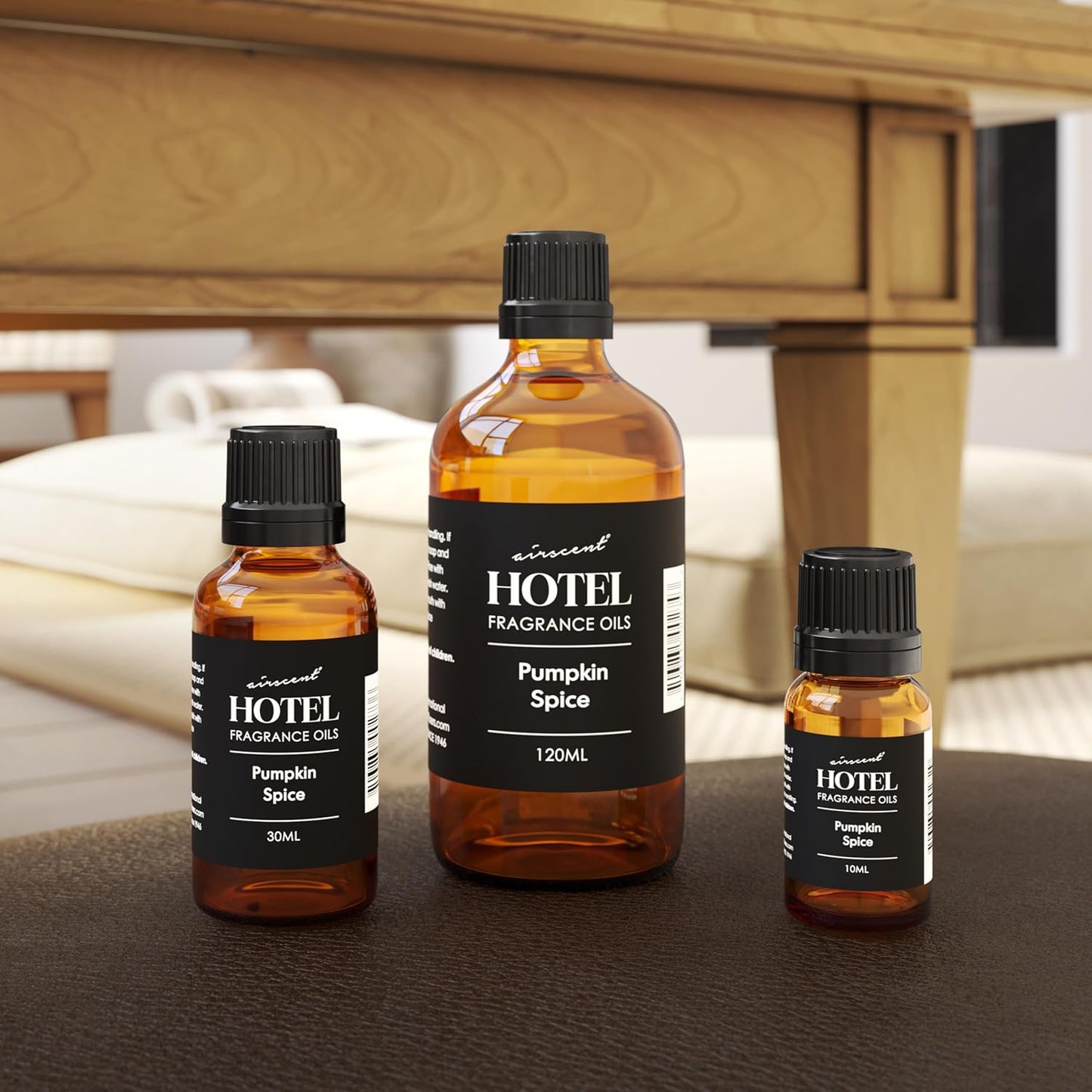 AirScent Pumpkin Spice Diffuser Oil - Pumpkin Spice Fragarnce Oil Blend for Ultrasonic and Waterless Diffusers and Crafting - 10 mL, 0.34 fl oz Glass Dropper Bottle - Fall Scents