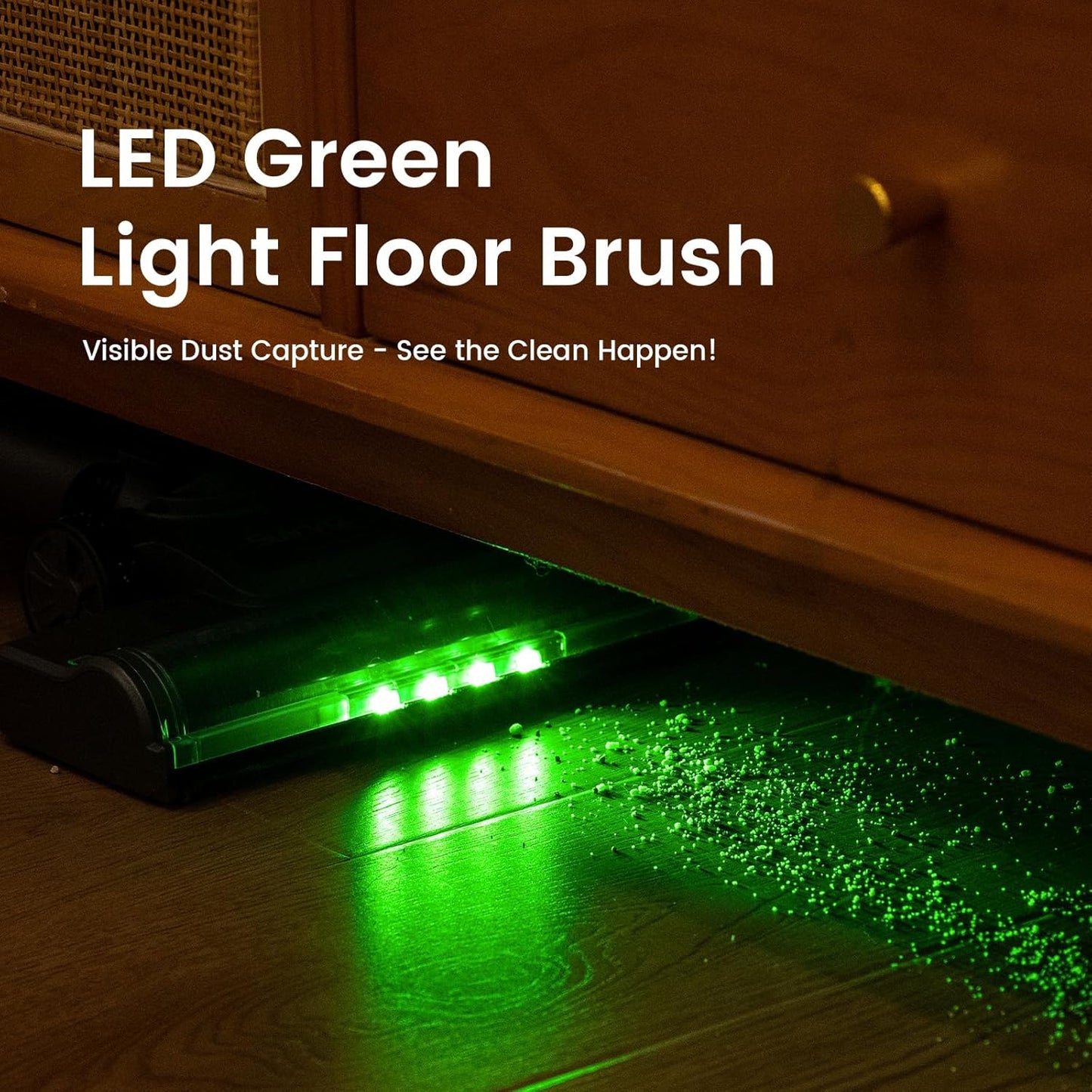 Cordless Vacuum Cleaner, 40KPA/35Mins, Green LED Light, Lightweight Stick Vacuum Self-Standing, Vacuum Cleaners for Home Handheld Vacuum for Pet Hair, Carpet, and Hard Floors, U8