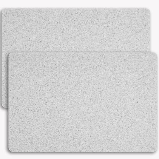 Non-Slip Bathtub Mat, 2 Pack Anti Slip Shower Mat, Fast Drying Bathtub Mats, Foot Scrubber Mat, Anti Slip Mat for Tub, Floor, Bathroom, Kitchen, Home, Hotel (White 24"×16"+24"×16")