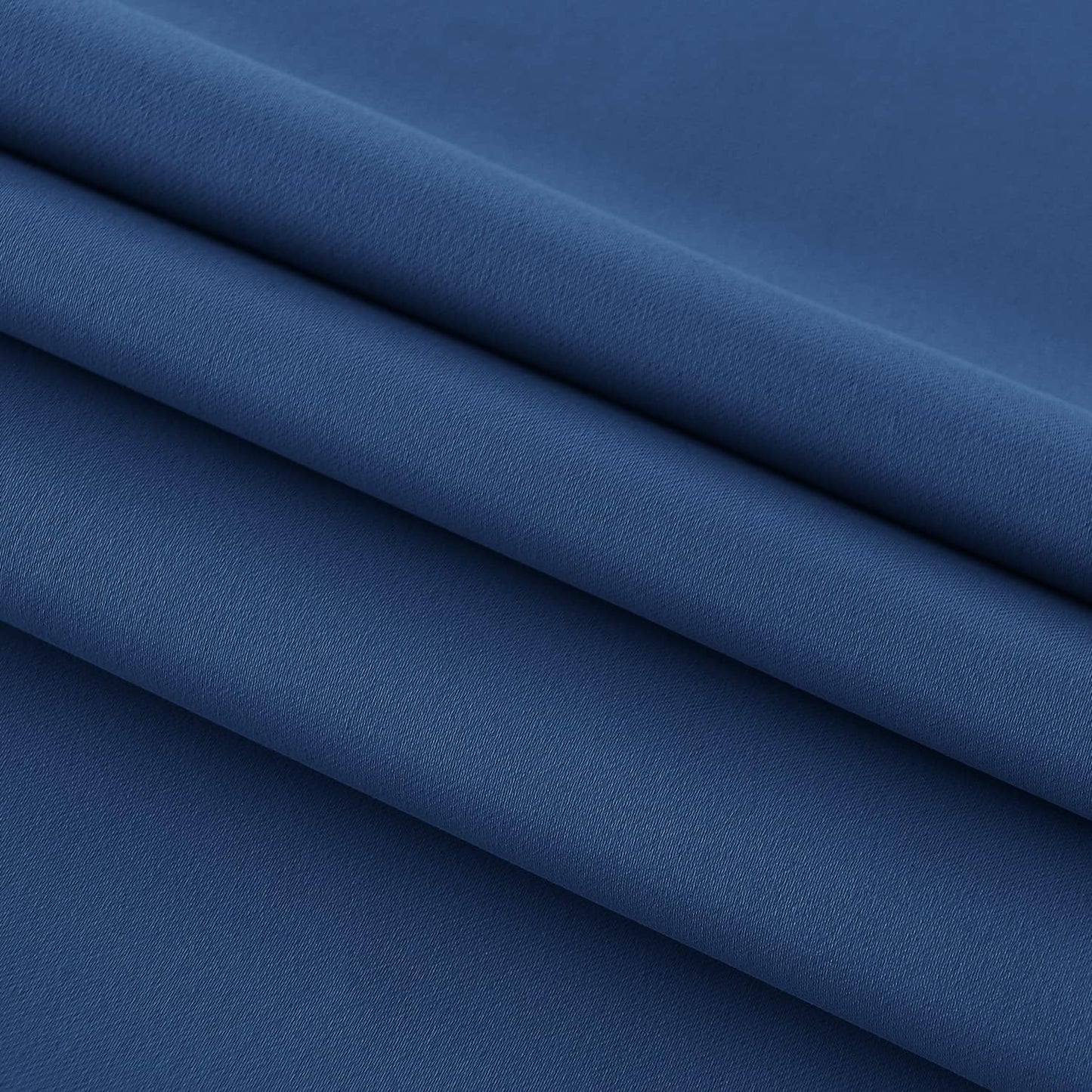 DWCN French Door Curtains – Rod Pocket Thermal Blackout Curtain for Doors with Glass Window, Kitchen and Patio Doors for Privacy, 54 X 40 Inches Long, 1 Curtain Panel with Tieback,Classic Blue