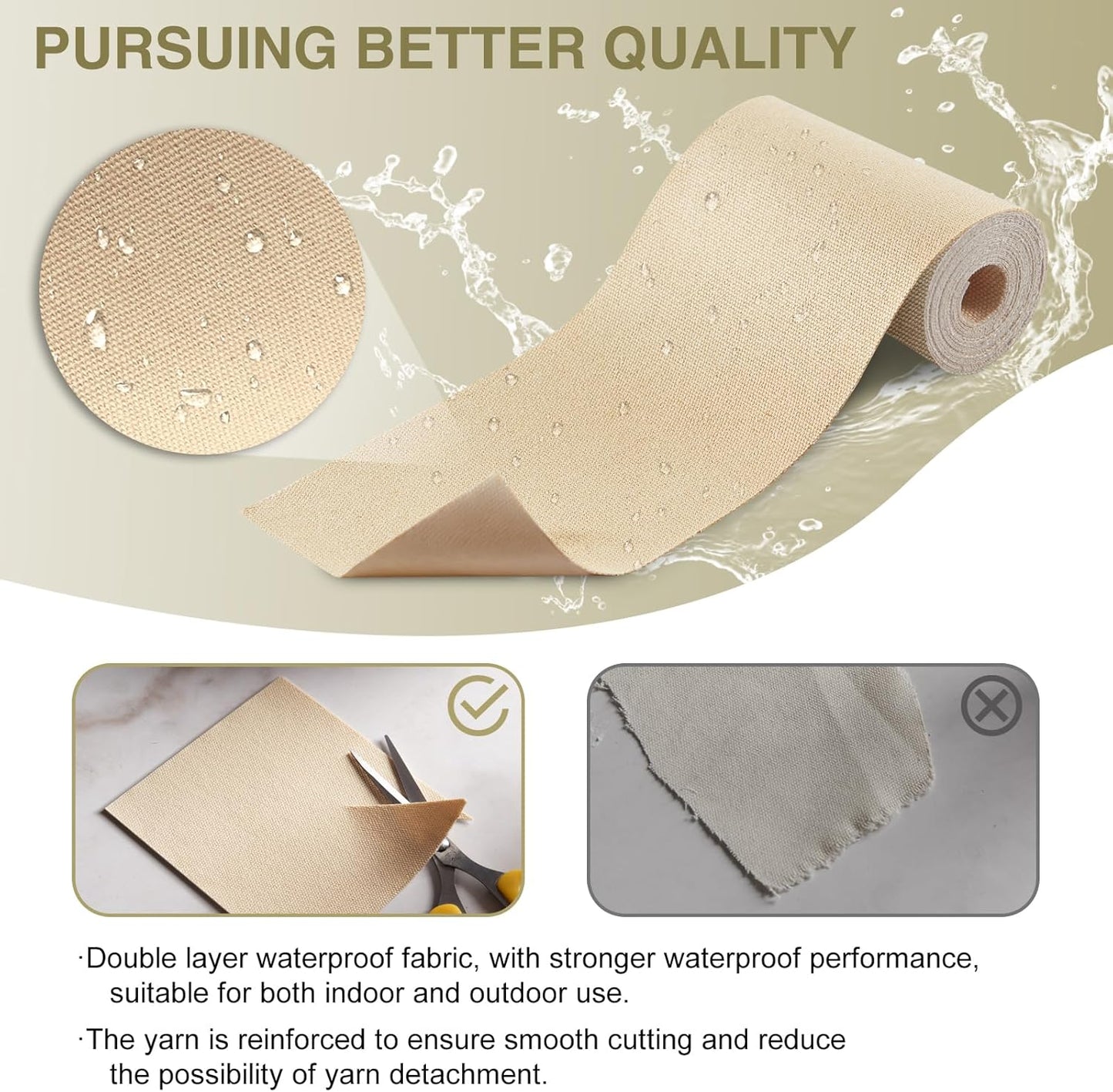 Canvas Repair Tape 4×70 Inch Waterproof Self-Adhesive Fabric Repair Patch for Repairing Boat Covers,Tents,Patio Umbrellas,Car Seats,Luggage,Sofas.(Dark Green)