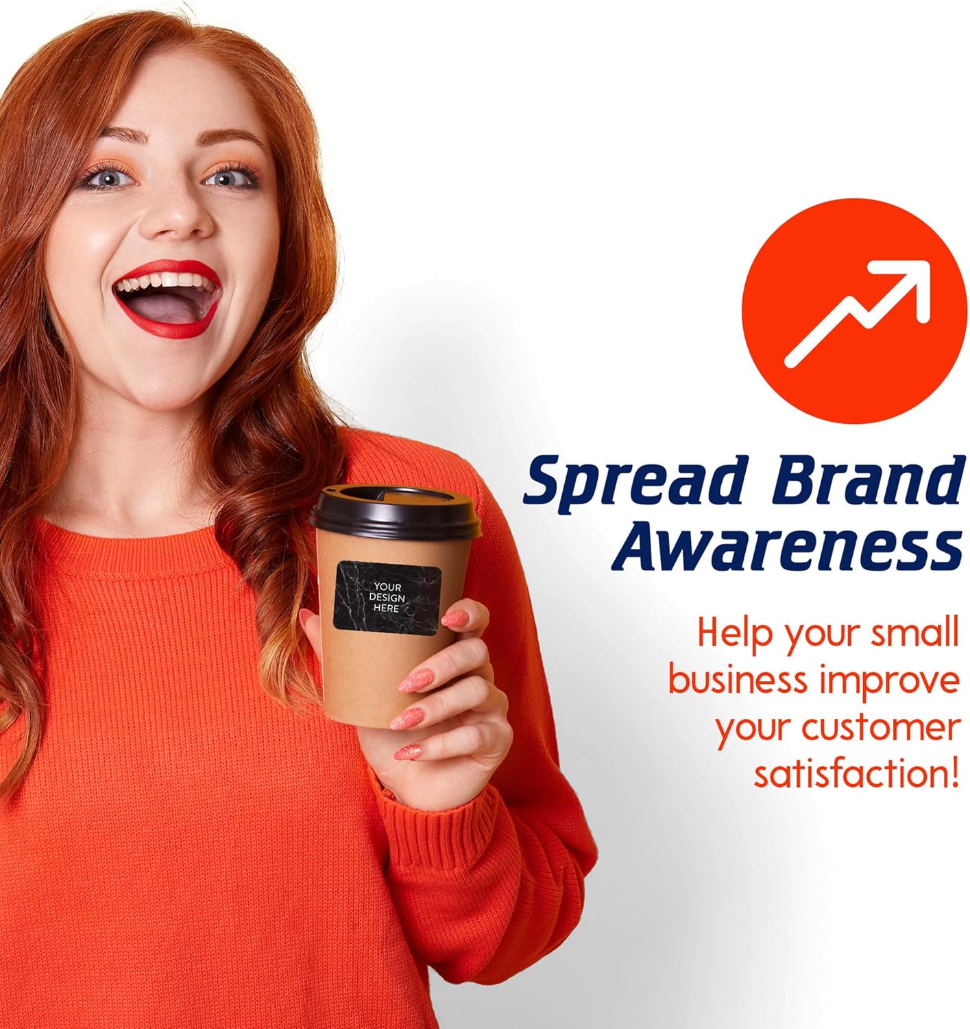 100 Custom Vinyl Stickers - Upload Your own Image, Text, Design, Logo - Personalized Logo Labels for Handmade, Packaging, Bottle, Jars, Candle, Brand Stickers (Black Marble, 3x2)