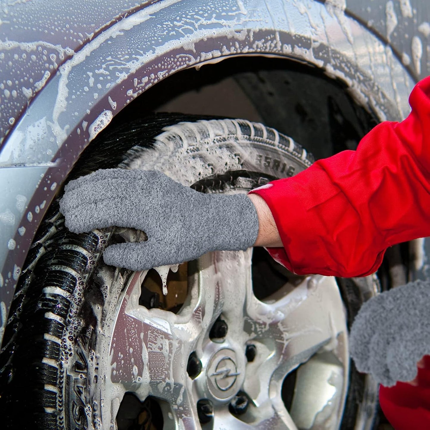 Patelai 3 Pairs Microfiber Plant Dusting Gloves Leaf Cleaning Gloves for Indoor Plants, Blinds, Furniture, House(Small,Dark Blue, Gray, Khaki)