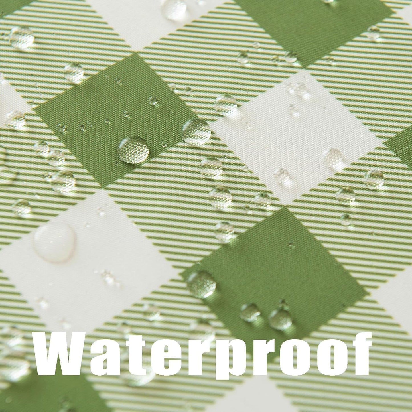 Waterproof Plaid Tablecloth Fabric - Round 25 Inch Classic Gingham Checker Table Cloth for Indoor/Outdoor Use - Buffalo Table Cover for Picnics, BBQs, and Parties