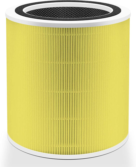 Core 400S Pet Care Replacement Filter for LEVOIT Core 400S Smart WiFi Air Purifier, Funmit 3-in-1 H13 True HEPA Replacement Filter, Part # Core 400S-RF-PA (LRF-C401-YUS), Yellow, 1 Pack