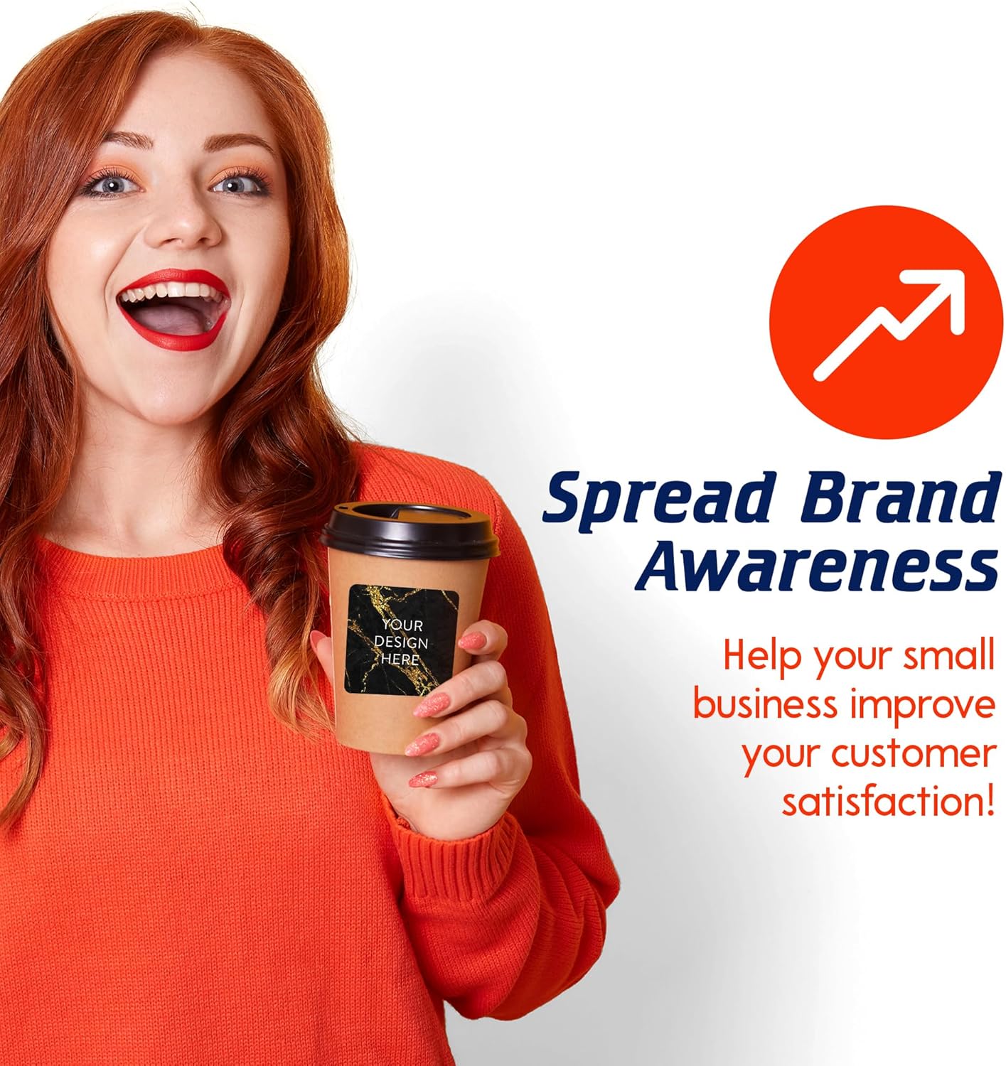 100 Custom Vinyl Stickers - Upload Your own Image, Text, Design, Logo - Personalized Logo Labels for Handmade, Packaging, Bottle, Jars, Candle, Brand Stickers (Black Gold Marble, 5x5 Square)