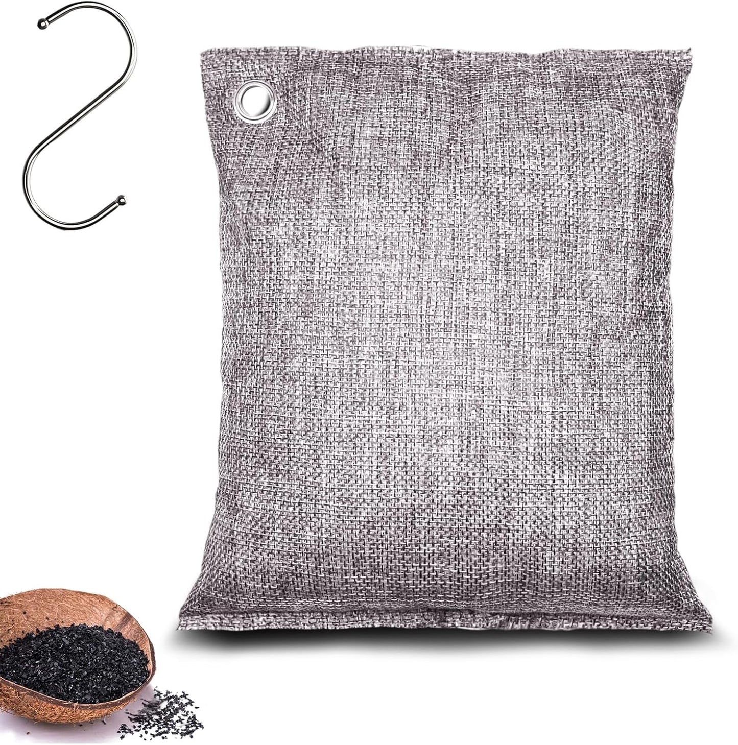 Activated Charcoal Odor Absorber, Odor Eliminator for Strong Odor,Coconut Shell Charcoal Air Purifying Bags for Home Car Closet Pet, Smoke Room Deodorizer