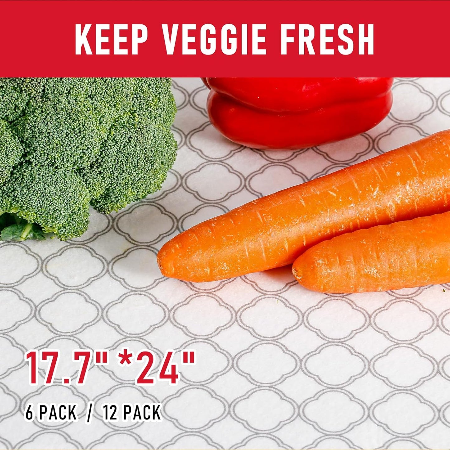 Cooyes Non Slip Refrigerator Liners, 2 in 1 Absorbent Fridge Liners and Fresh Mats Machine Washable, Refrigerator Shelf Paper for Glass Shelves Kitchen Cabinet Drawer