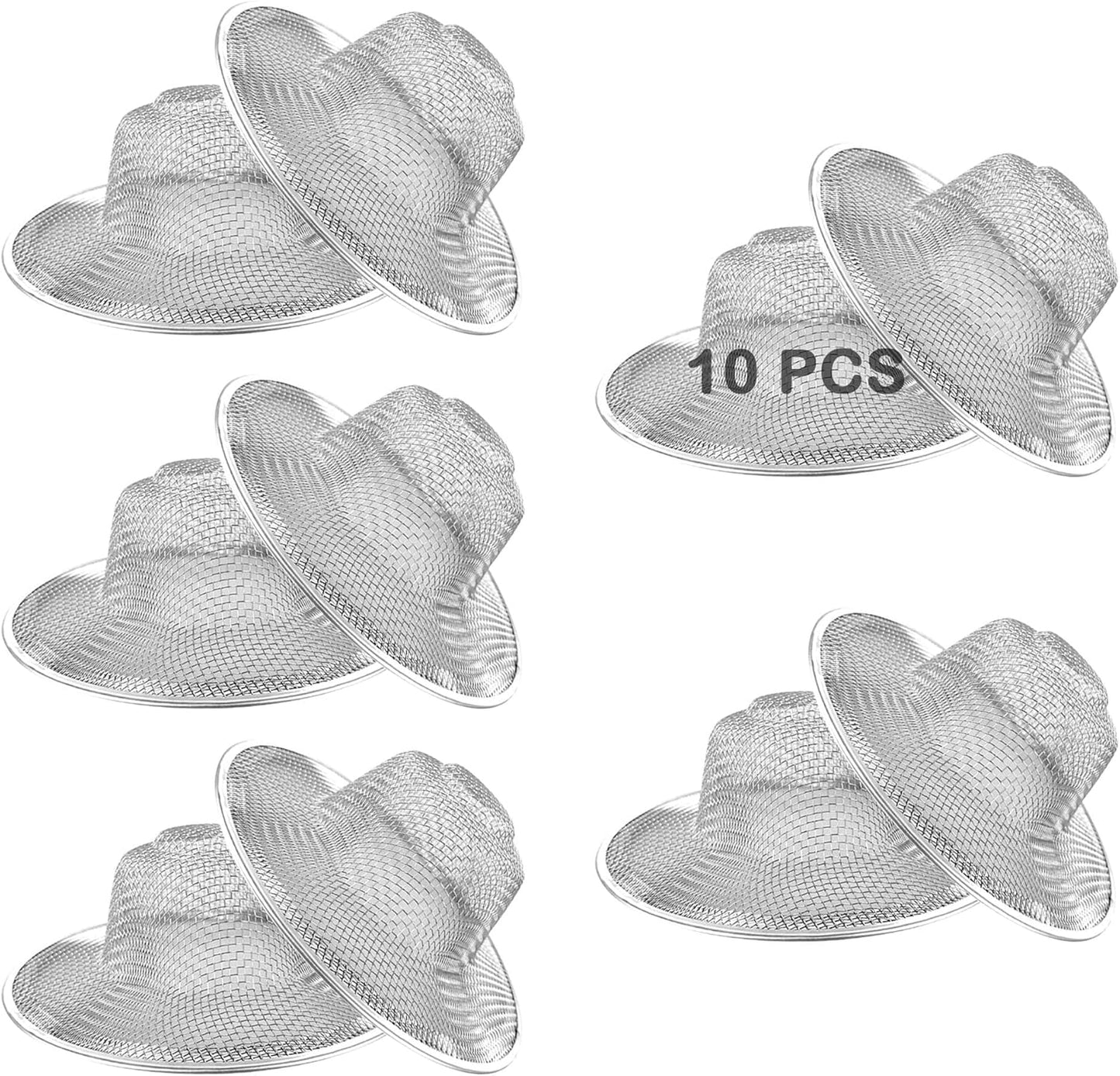 10Pcs Metal Mesh Kitchen Sink Strainer, 4.41" Stainless Steel Slop Basket Filter Trap Kitchen Sink Drain Strainer Screen Mesh Food Catcher for Most Kitchen Sink Bathroom Shower Floor Drain