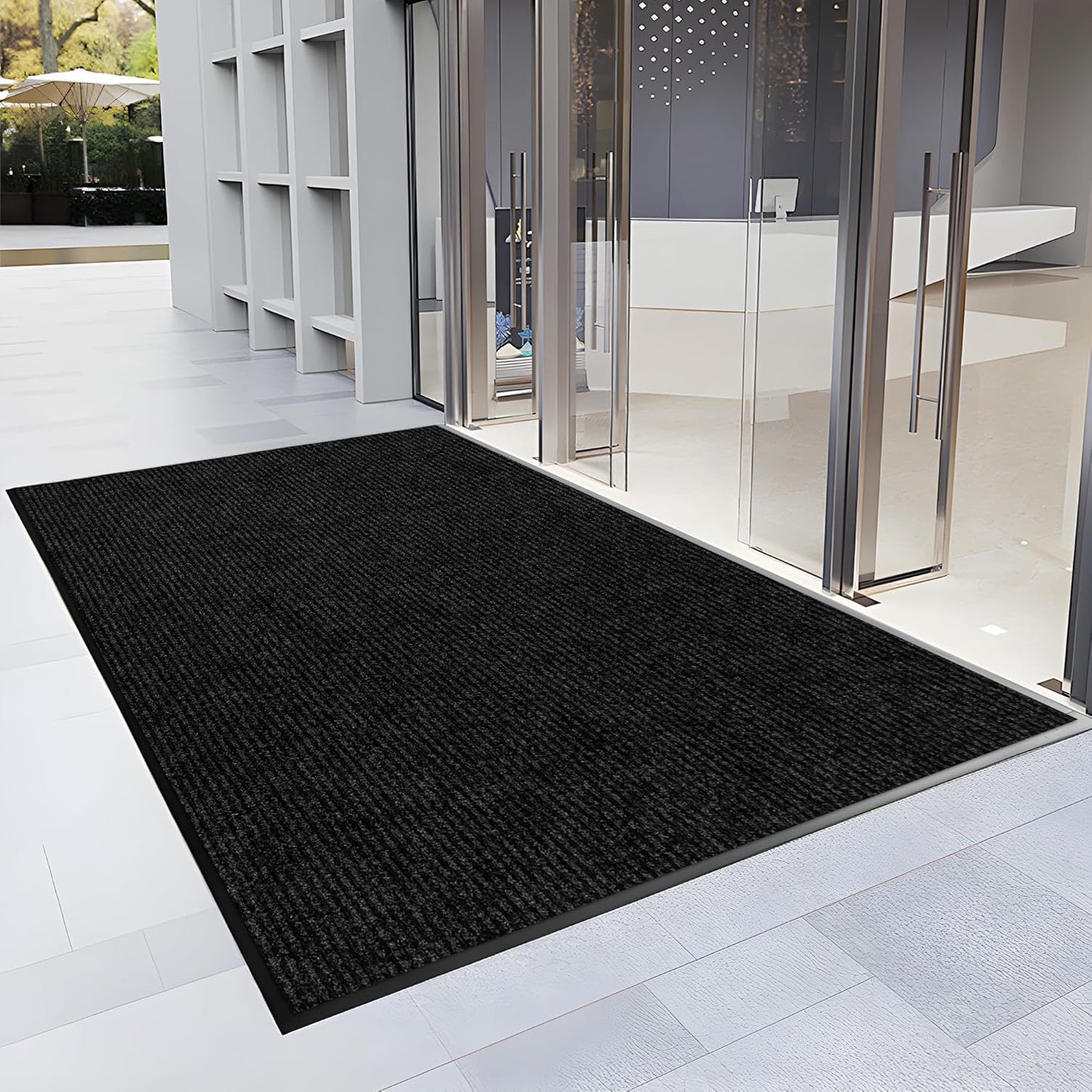 4′ x 46′ Front Door Mat Indoor Outdoor Entrance, Commercial Floor Mat Heavy Duty Dirt Trapper Entryway Doormat, Custom Size Non Slip Rubber Backing Welcome mat, Door Mat for High Traffic Area