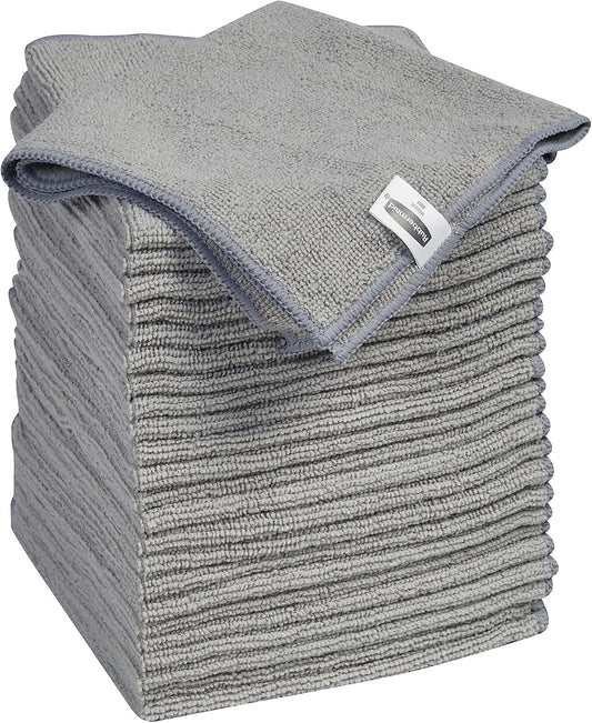 Rubbermaid Microfiber Cloth Towels 24 Pack 14"x14" Non-Scratch Reusable/Washable for Cleaning/Wiping/Polishing for Home/Kitchen/Car