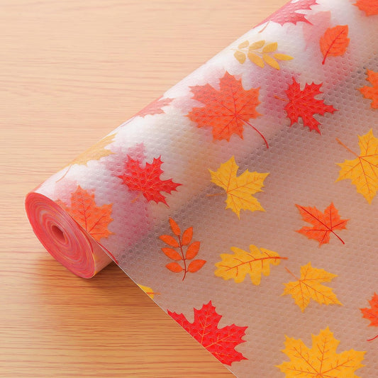 Cooyes Shelf Paper for Kitchen Cabinets Non Adhesive, Waterproof & Oil-Proof Kitchen Drawer Liner for Refrigerator Drawer Fridge Cupboard, (23.6 Inch W x 118 Inch L, Pumpkin Orange)