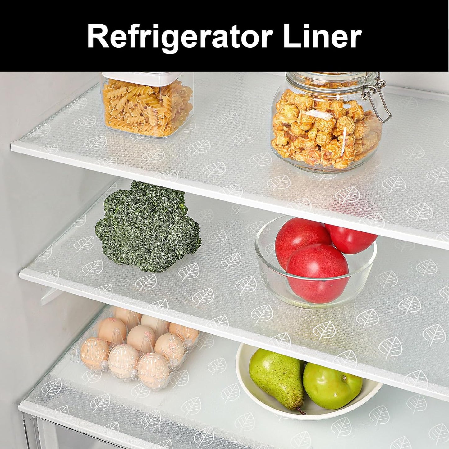 Cooyes Shelf Liner Drawer Liners, Shelf Liners for Kitchen Cabinets, Non Adhesive Cabinet Liner, EVA Waterproof Non-Slip Refrigerator Liners for Kitchen, Drawer