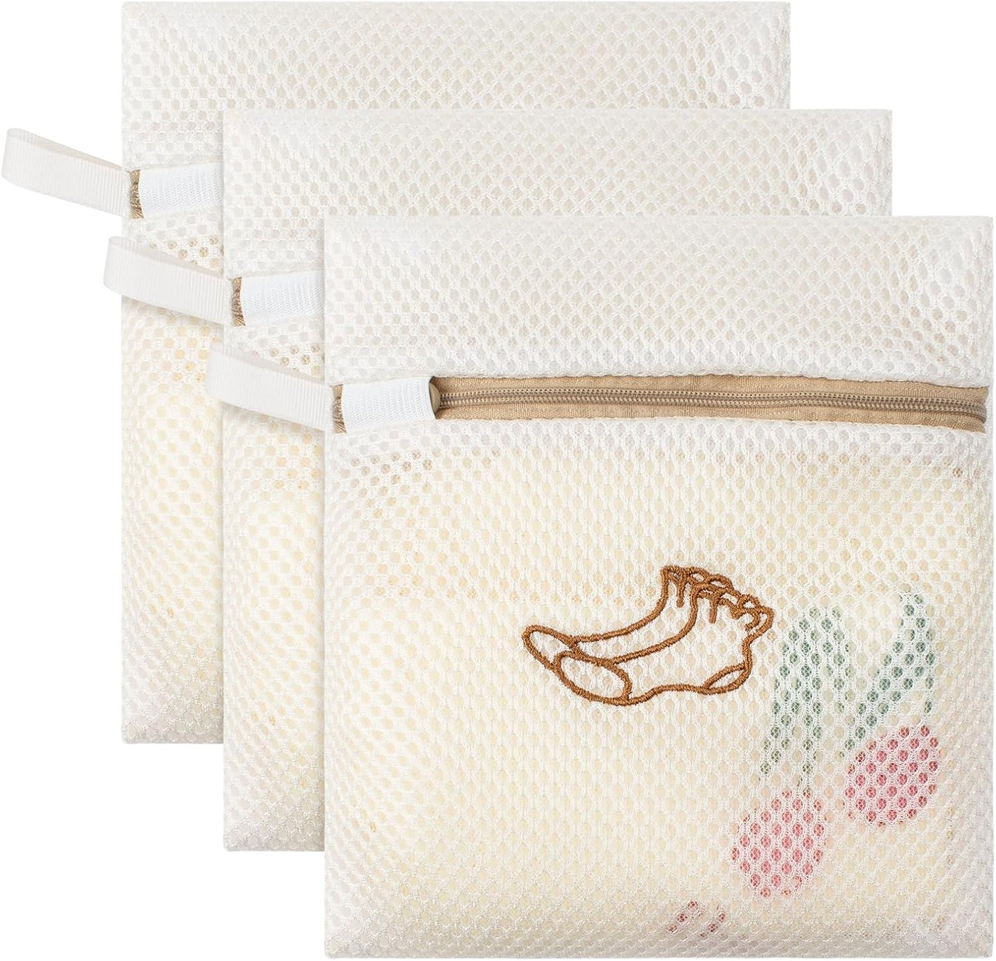 3 Pack Sock Laundry Bags by MDSXO- Small Durable Lingerie Delicates Bag for Washing Machine for Socks, Masks, Underwear [3 Pack]