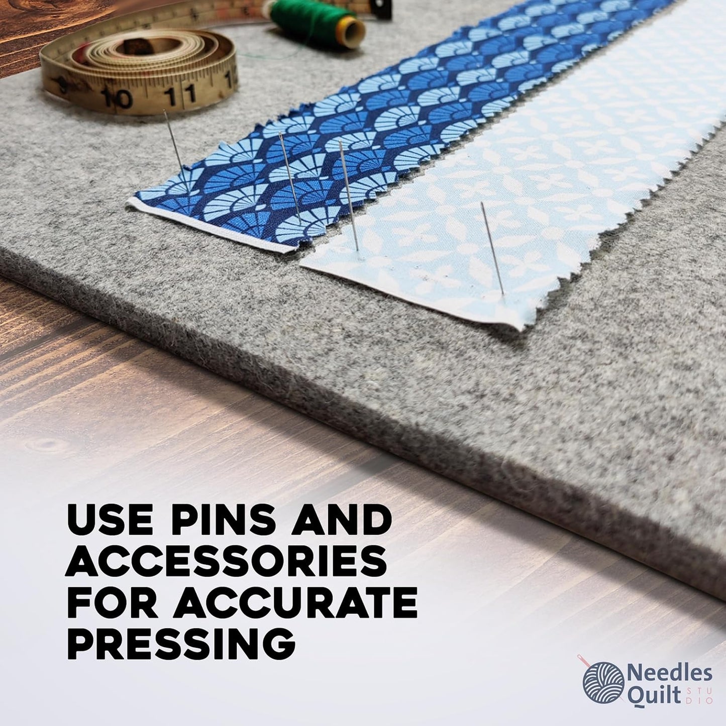 36" x 18" Wool Pressing Mat for Quilting | 100% Natural New Zealand Wool Ironing Mat for Quilters | Quilting Ironing Pad & Wool Pressing Pad for Sewing, Quilters & Craft Projects