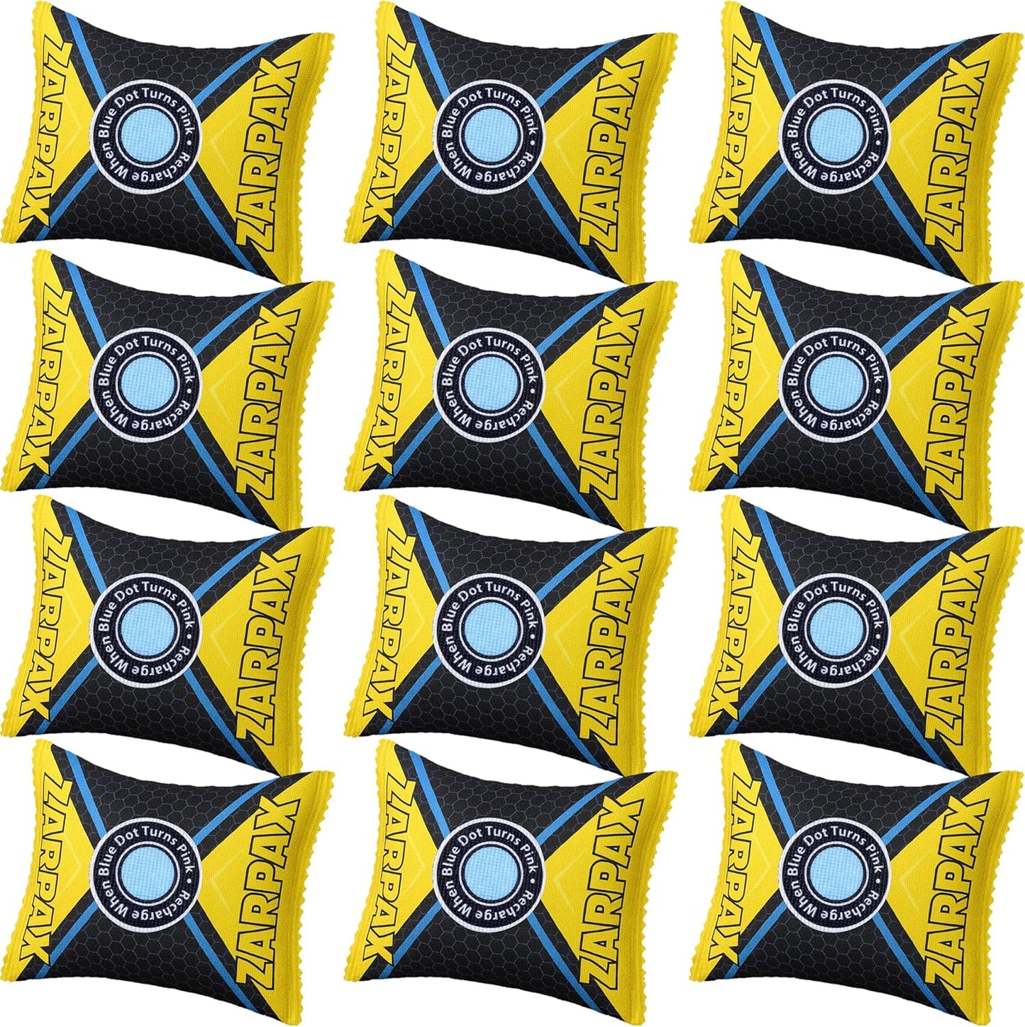 4.4 oz/125g Rechargeable Desiccant Packs Dehumidifier Bag - 12 Pack - Moisture Absorbers For Safes, Car, Bathroom, Storage - Moisture Remover Eliminates Humidity - Reusable Desiccant Bags