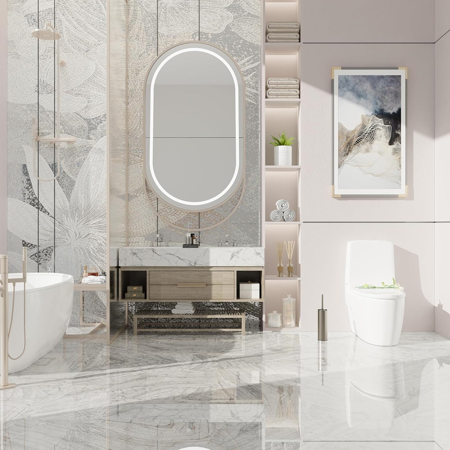 Toilet Brush and Holder Set Premium Material Toilet Bowl Cleaner Free Standing Toilet Bowl Brush and Holder 1pack Gun Grey