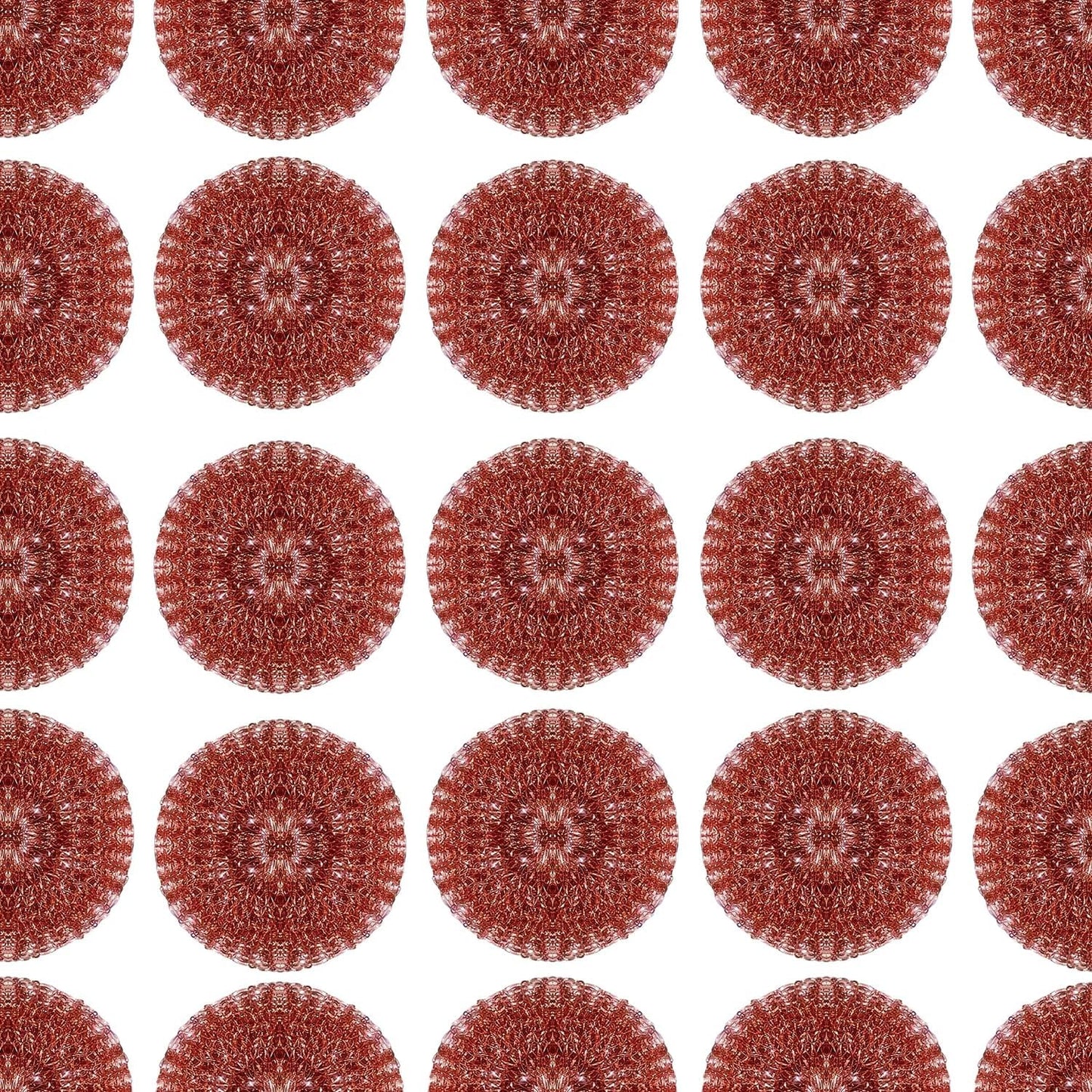 Copper Mesh Scouring Pad by LOLA, 144 Pack, 45 Grams, 4" Heavy Duty Cleaning Pads, Copper Coated Knitted Wire Mesh, Recyclable, Cleans Baked On Messes